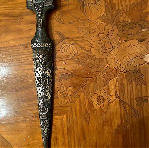 Γιαπωνέζικο μαχαίρι με μπρούτζινα διακοσμητικά στοιχεία 33cm καθαρά διακοσμητικό (δεν είναι ακονισμενο)