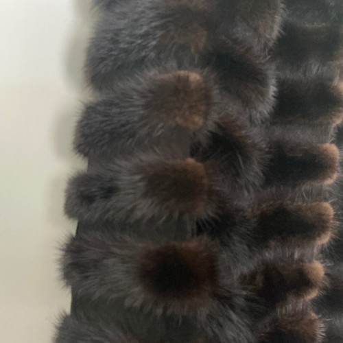 Mink fur women's half coat like new, dark brown