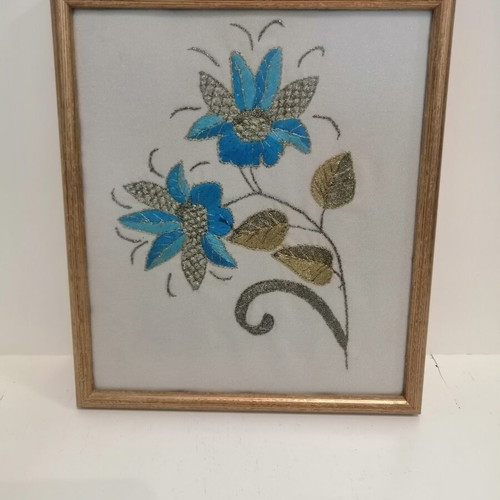 Embroidered frame