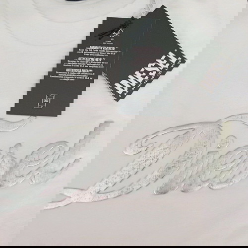 Νεο μπλουζακι DIESEL Cotton T Shirt with Silver Logo L.DIESEL TShirt με ασημένιο Logo. L βαμβακερο.
