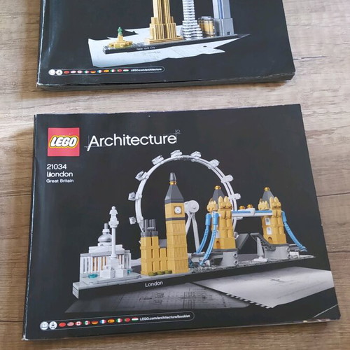 Lego booklets used, sets Taj Mahal, Pyramid, Architecture, Speed Champions