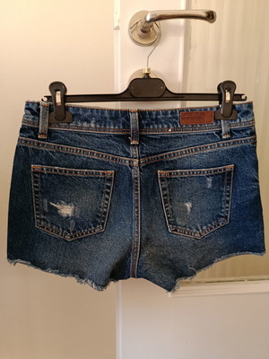 Benetton denim shorts like new, size S 36 8, blue
