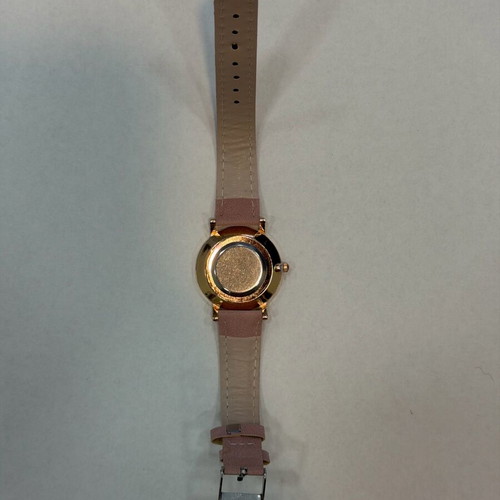 Women's watch with white dial and pale pink strap new
