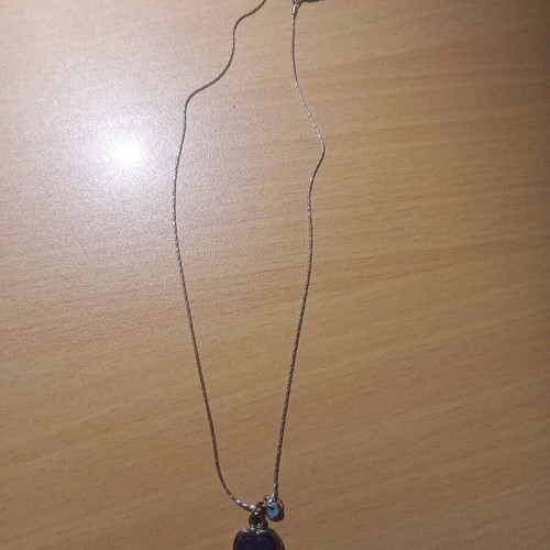 Heart eye necklace like new, charm good luck