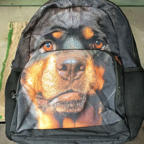 School bag with Rottweiler used