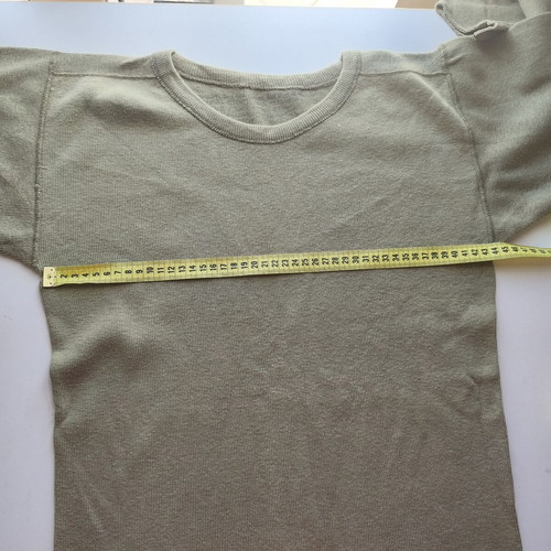 Vintage military thermal top, large, olive green