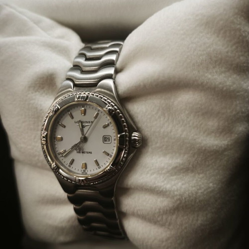 Longines Vintage Ladies Watch with Wave Bracelet NOS Full Set