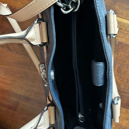 Calvin Klein women's handbag blue genuine leather like new