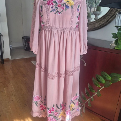 Asos maternity dress like new, pink multicolor, size M