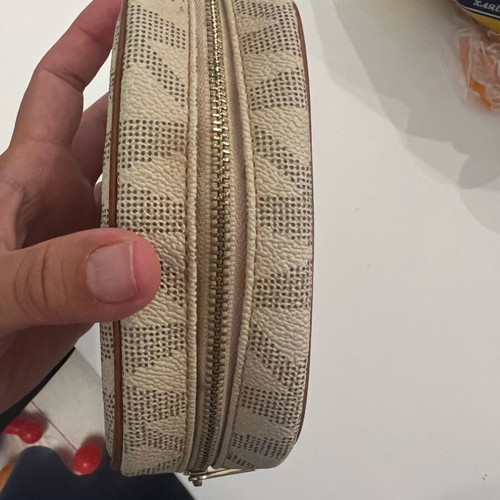Michael Kors cosmetic bag used, beige
