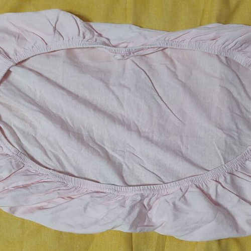 Pink fitted sheet 40 x 90 cm 100% cotton