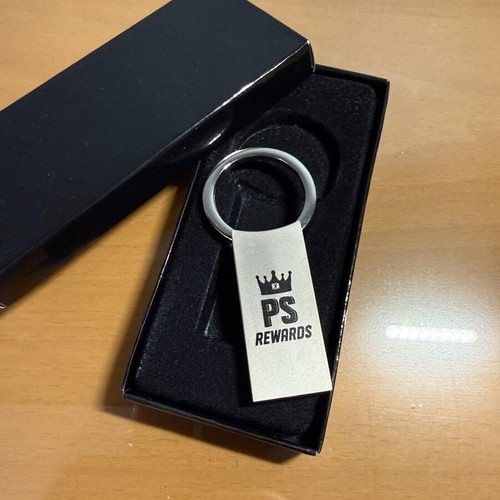 Premium Keychain with Valet Security Mechanism silver, new