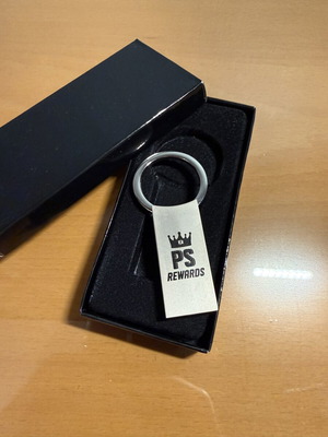 Premium Keychain with Valet Security Mechanism silver, new