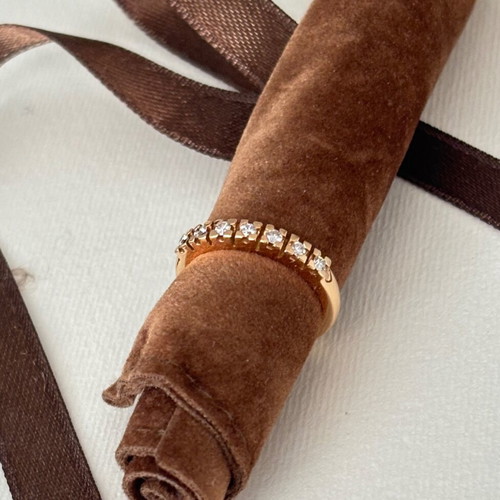 Half-Eternity Ring Rose Gold K18 with Diamonds like new