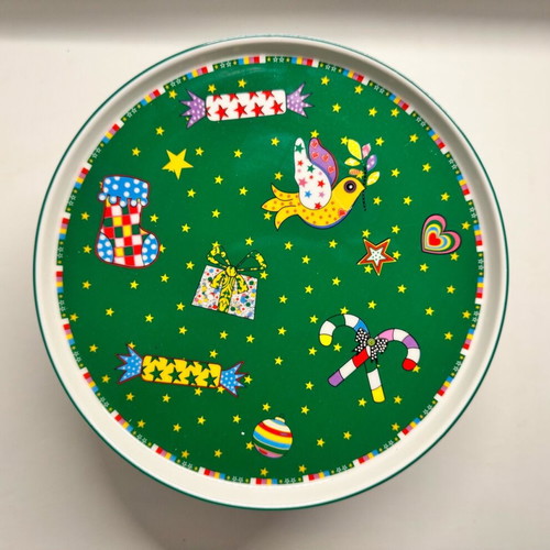 Christmas platter with foot Maxwell & Williams like new, porcelain