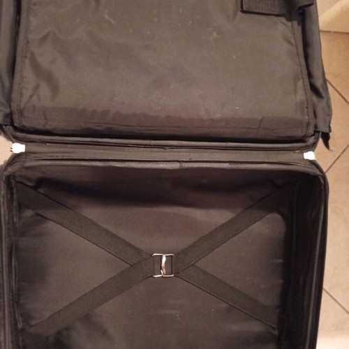 Lavor leather travel bag used, black