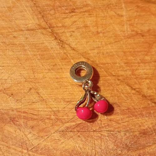 Pandora cherries charm original, like new, red