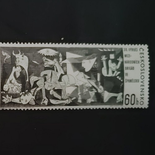 Czechoslovakia 1966 Guernica Picasso Stamp Duo like new