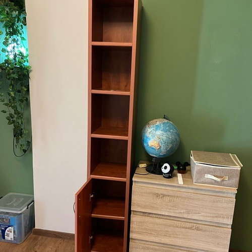 Modeco bookcase new, height 202 cm, width 33 cm, depth 33 cm