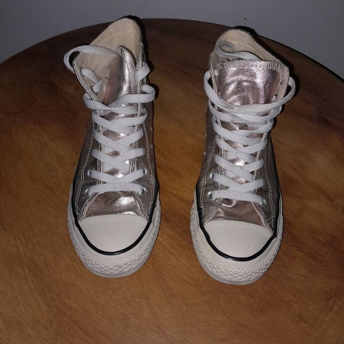 Converse All Star silver boots shoes like new