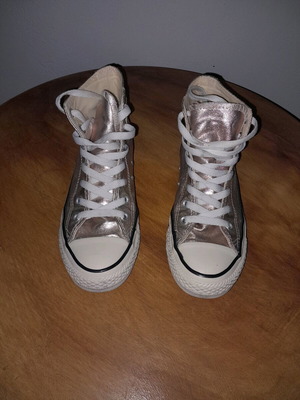 Converse All Star silver boots shoes like new