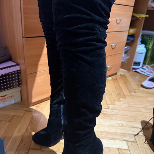 Toi&Moi suede boots used black size 40 10cm heel