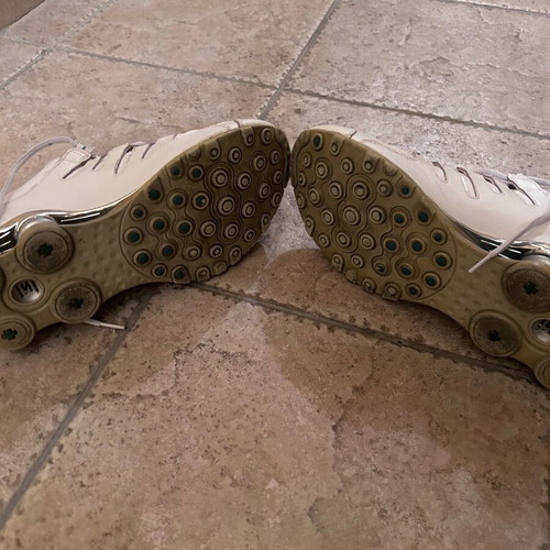 Nike Shox athletic shoes used, leather, white, size 43