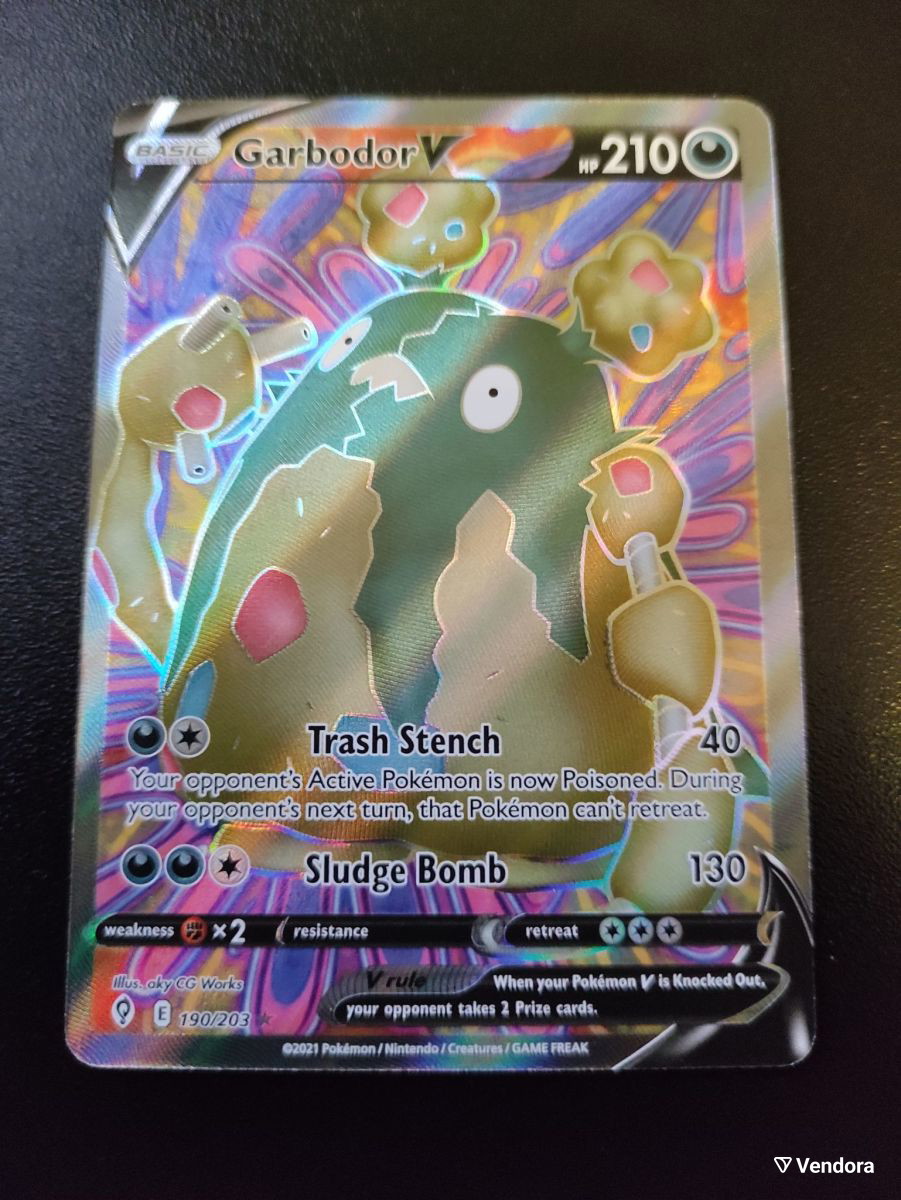 Pokemon Garbodor V 190/203 from Evolving - 8,00 - Vendora.cy Pokemon Garbodor V 190/203 from Evolving - 8,00 - Vendora.cy