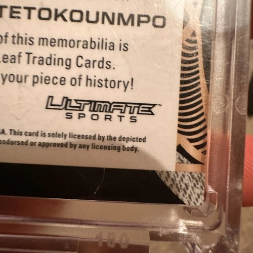 Ultimate Sports Giannis Antetokounmpo GU Jersey Fat Patch 1/3 like new