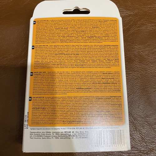 Pet Natura StaySafe antiparasitic spot-on ampoules for large dogs >30kg new