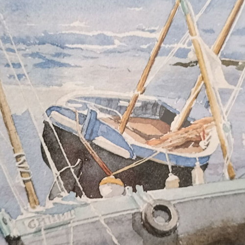 Aquarelle Seascape Painting by Danielle Hallant like new