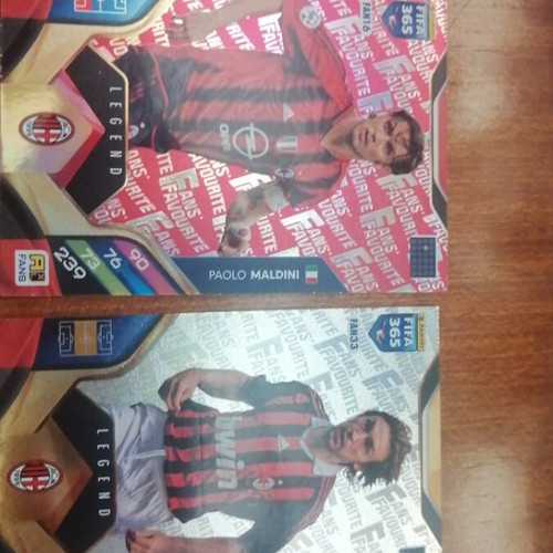 Fan's Favorite Maldini and Pirlo stickers like new