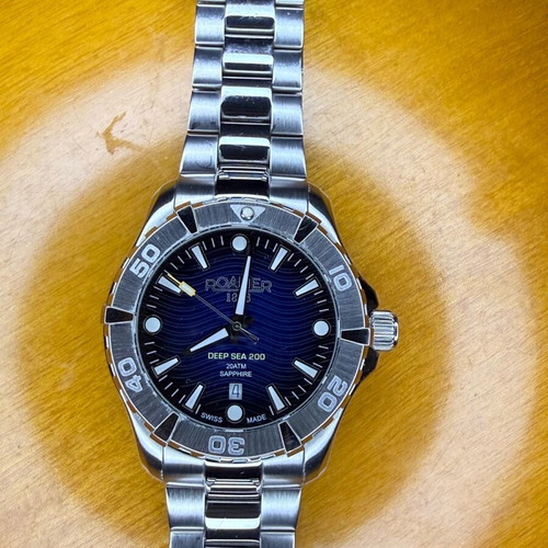 Roamer Deep Sea 200 watch with silver stainless steel bracelet like new