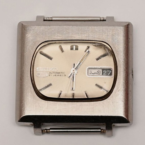 Seiko-5 Automatic 21 jewels used, silver, 1960s