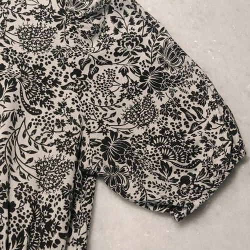 KateLondon shirt dress black and white floral midi like new