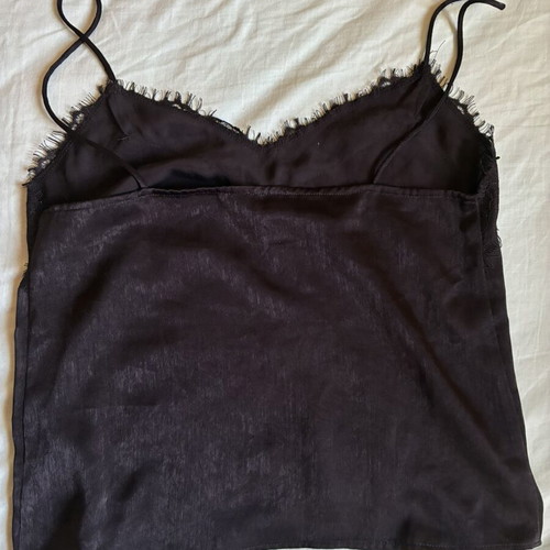 Bershka Black Satin Lace Cami Top like new, size S