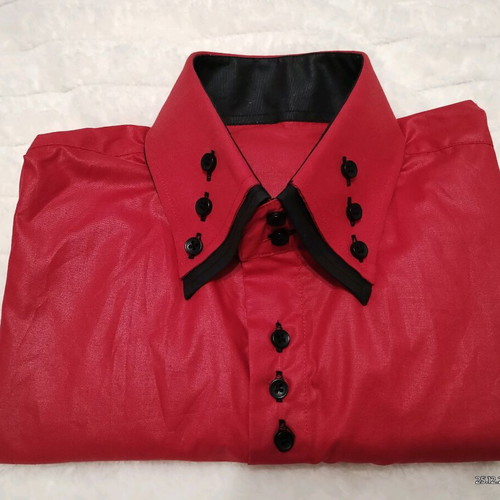 Men's shirt like new, size S, M, black and red