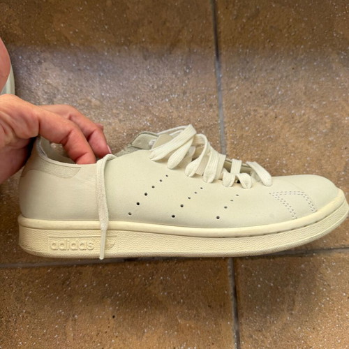 Adidas Stan Smith Decon sneakers, laser cut, unlined, size 38, grey and white