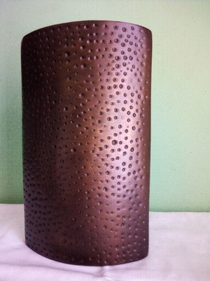 Metal hammered vase new, height 25 cm