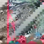  Δίσκος κρυστάλλινος σκαλιστός με θέμα Χριστούγεννα, vintage αντίκα γνήσιος Fidenza, made in Italy