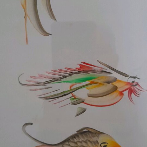Japanese designs used, set of 2 art prints 78×28cm