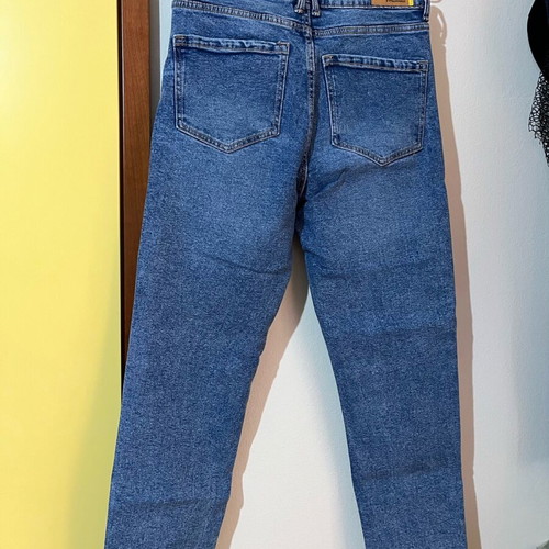 Stradivarius mom slim fit jeans like new, blue, size L
