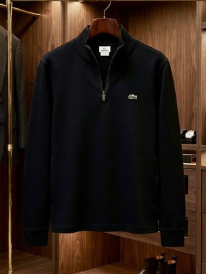 Lacoste French Heritage Quarter-Zip Sweatshirt XL, black