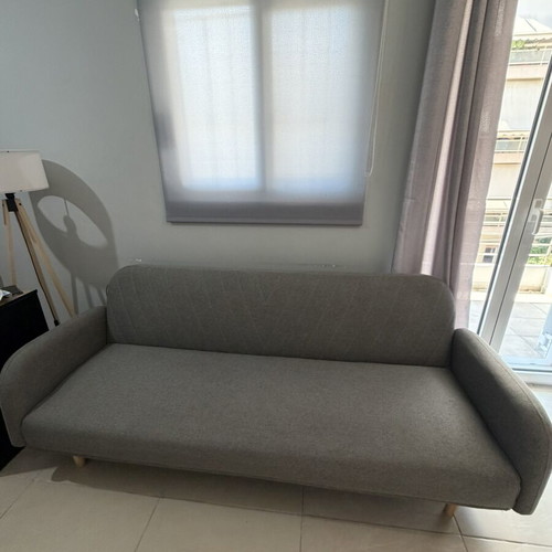 JYSK PARADIS 3-seat sofa bed, light grey