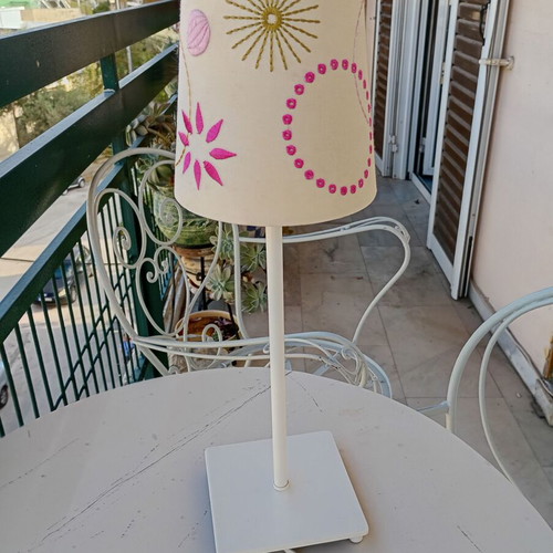 Metal table lamp like new, height 0.46 m