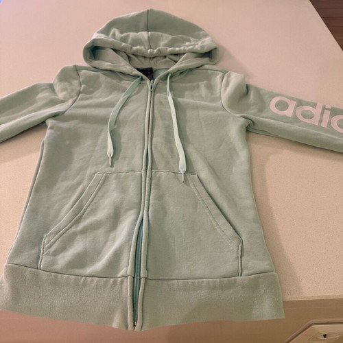 Adidas jacket XS used, turquoise