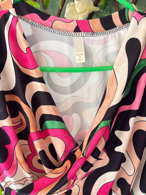 Women's draped blouse like new, multicolor, size S/M