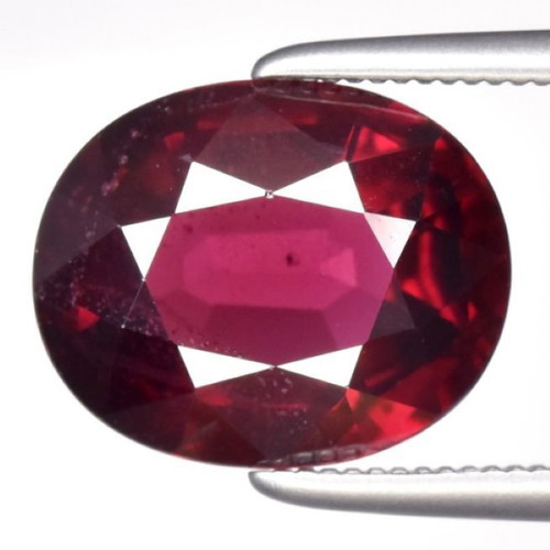 Rhodolite Garnet 3.90 ct ALGT Certified Deep Purplish Red Untreated