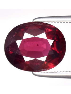 Rhodolite Garnet 3.90 ct ALGT Certified Deep Purplish Red Untreated