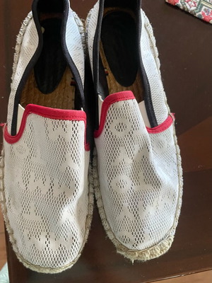 Tommy Hilfiger women's espadrilles used, size 37, white and red
